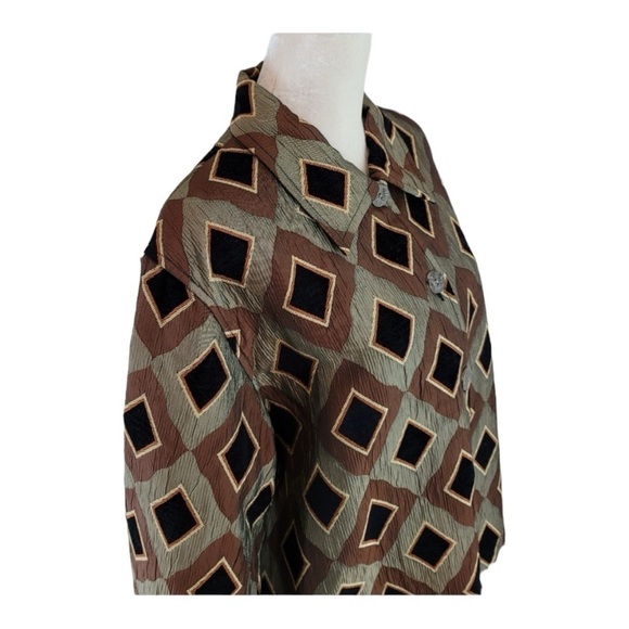 VTG 90s Keren Hart Collection Diamond Print Jacket XL - Picture 10 of 15